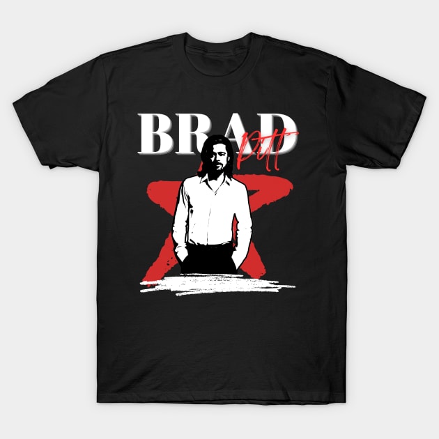 Brad pitt retro style T-Shirt by FlowersVibes